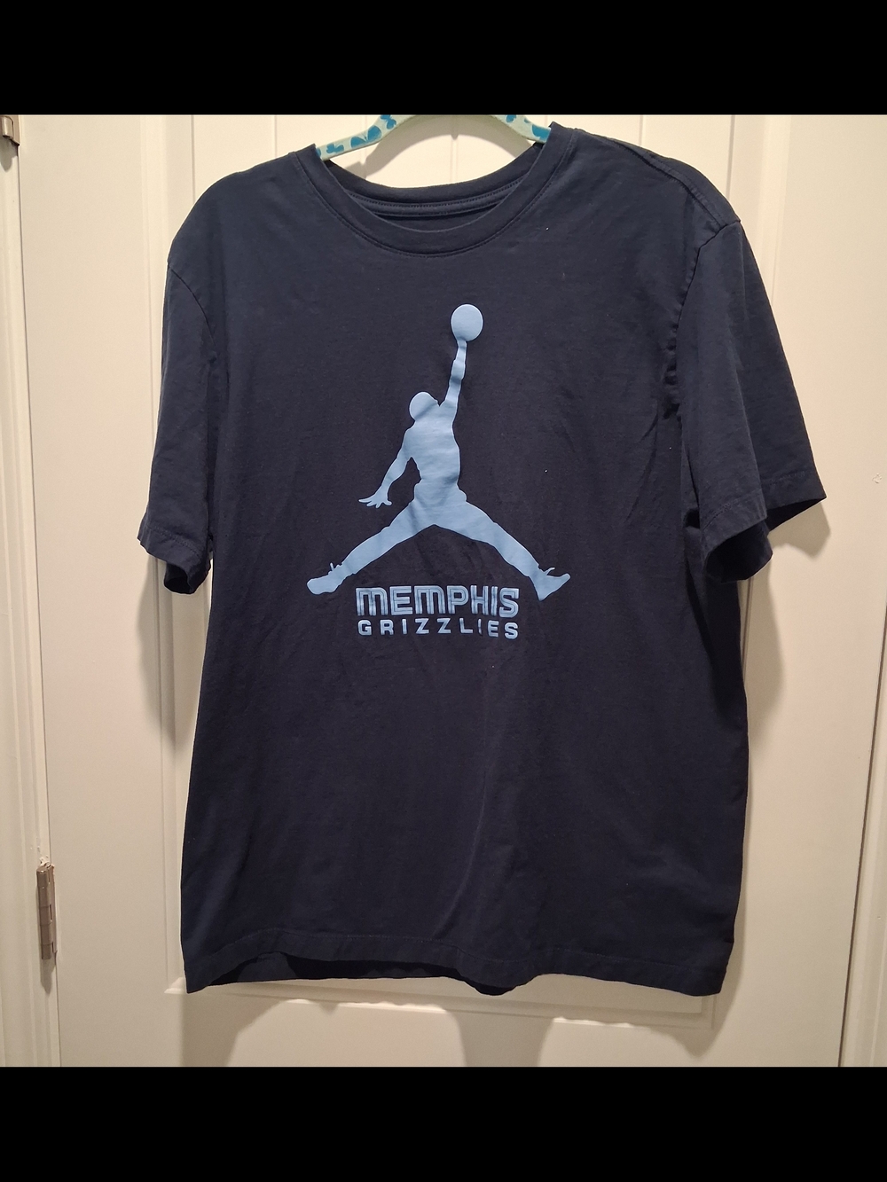 Nike Memphis Grizzlies Navy Short Sleeve Tee with Blue Logo